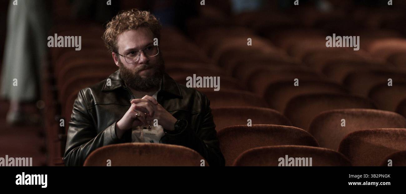 ERSCHEINUNGSDATUM: 23. Oktober 2015.TITEL: Steve Jobs. STUDIO: Universelle Bilder. REGIE: Danny Boyle. PLOT: Steve Jobs nimmt uns hinter die Kulissen der digitalen Revolution, um ein Porträt des Mannes in seinem Epizentrum zu malen. Die Geschichte entfaltet sich hinter der Bühne bei drei ikonischen Produkteinführungen, die 1998 mit der Enthüllung des iMac enden. IM BILD: Seth Rogen als Steve Wozniak. (Foto: © Universal Pictures/Entertainment Pictures) Stockfoto