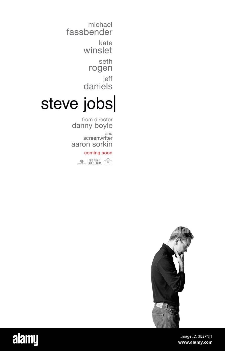 ERSCHEINUNGSDATUM: 23. Oktober 2015.TITEL: Steve Jobs. STUDIO: Universelle Bilder. REGIE: Danny Boyle. PLOT: Steve Jobs nimmt uns hinter die Kulissen der digitalen Revolution, um ein Porträt des Mannes in seinem Epizentrum zu malen. Die Geschichte entfaltet sich hinter den Kulissen bei drei ikonischen Produkteinführungen, die 1998 mit der Enthüllung des iMac enden. IM BILD: Michael Fassbender als Steve Jobs. (Foto: © Universal Pictures/Entertainment Pictures) Stockfoto