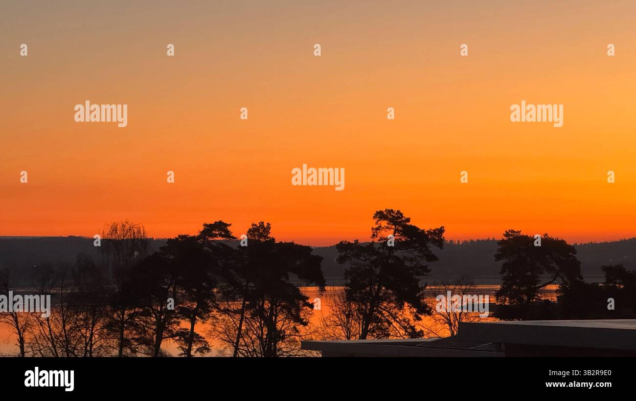 Dawn Ermatingen - Smartphone-aufgenommenes Stockfoto