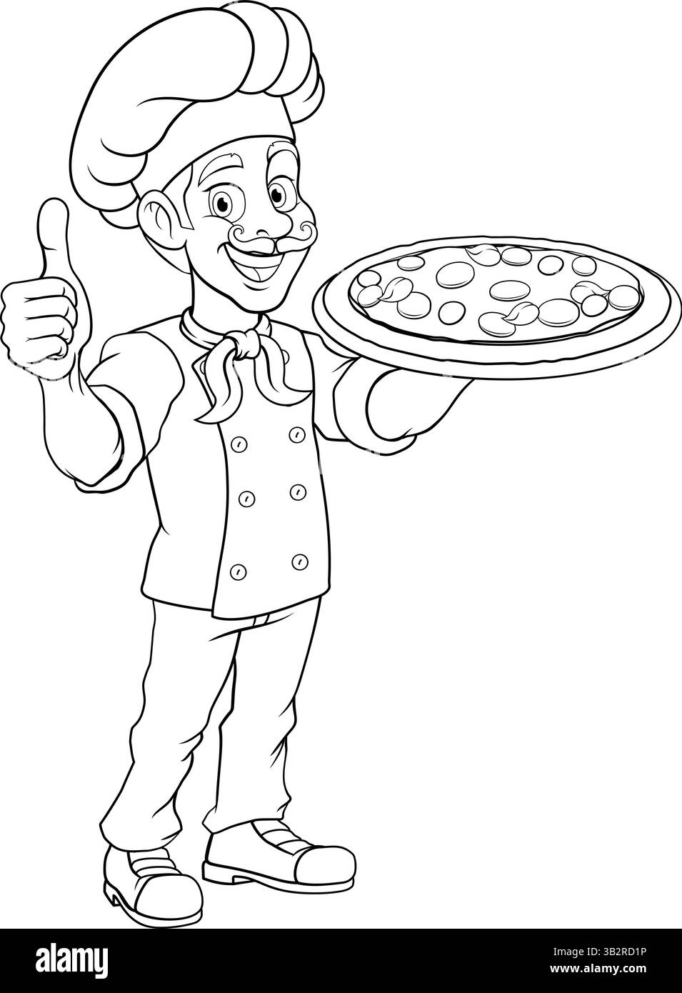 Chef neu 2024 A13 BW-34 Stock Vektor