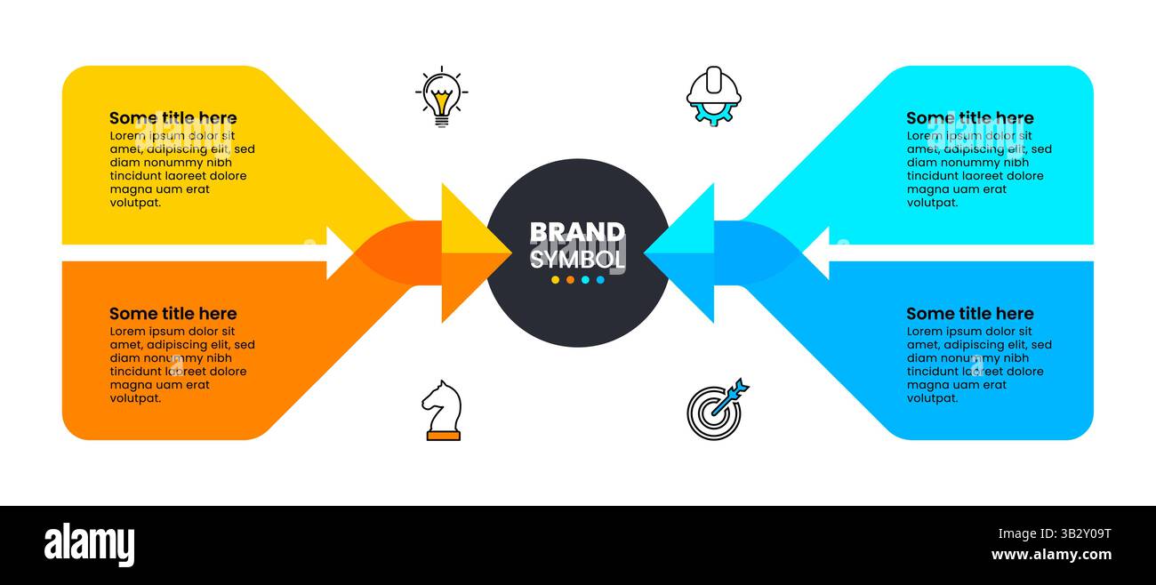 Infografik-Vorlage mit Symbolen und 4 Optionen oder Schritten. Pfeile. Kann für Workflow-Layout, Diagramm, Banner, webdesign verwendet werden. Vektorgrafik Stock Vektor Infografik-Vorlage mit Symbolen und 4 Optionen oder Schritten. Pfeile. Kann für Workflow-Layout, Diagramm, Banner, webdesign verwendet werden. Vektorgrafik Stock Vektor