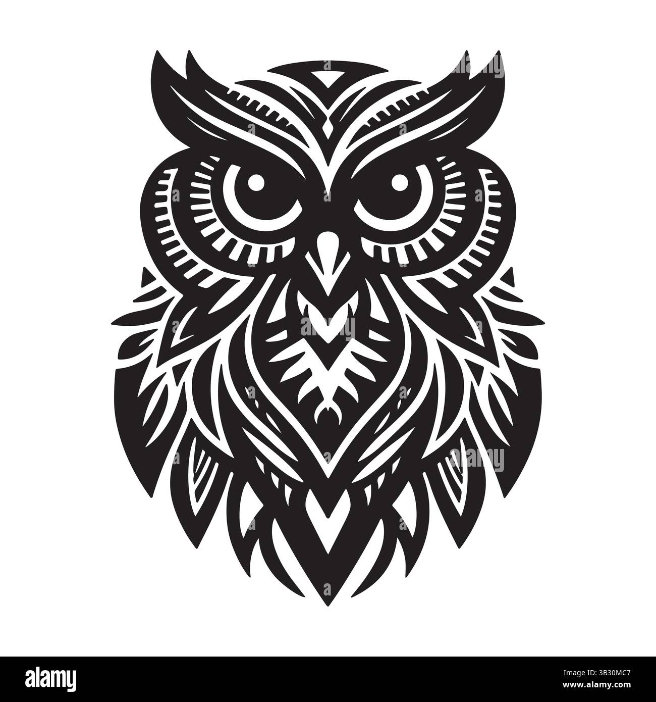 Eulen-Silhouette Vektor-Kunst-Illustration – Wildlife Graphic Design Stock Vektor