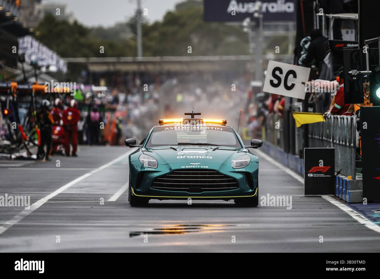 Aston Martin Safety Car beim Großen Preis von Australien 2025 im Albert Park in Melbourne, Australien, Ozeanien Stockfoto
