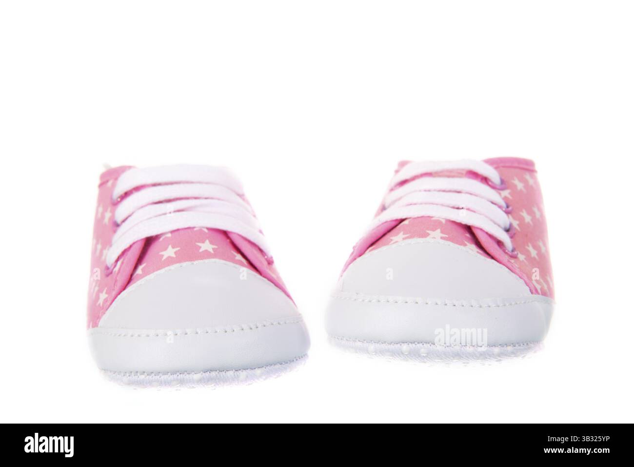 Mädchenschuhe isoliert auf weißem Hintergrund Stockfoto