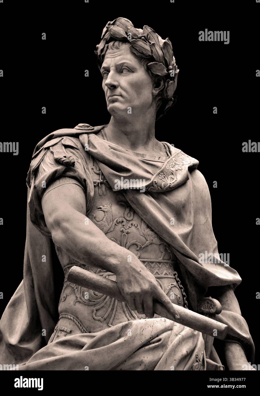 Julius Cäsar – Gaius Julius Cäsar 100–44 v. Chr. römischer Kaiser, von Nicolas Coustou 1658–1733 Louvre Stockfoto