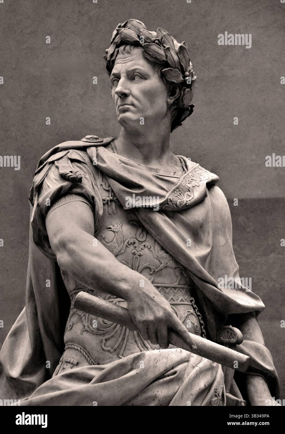 Julius Cäsar – Gaius Julius Cäsar 100–44 v. Chr. römischer Kaiser, von Nicolas Coustou 1658–1733 Louvre Stockfoto