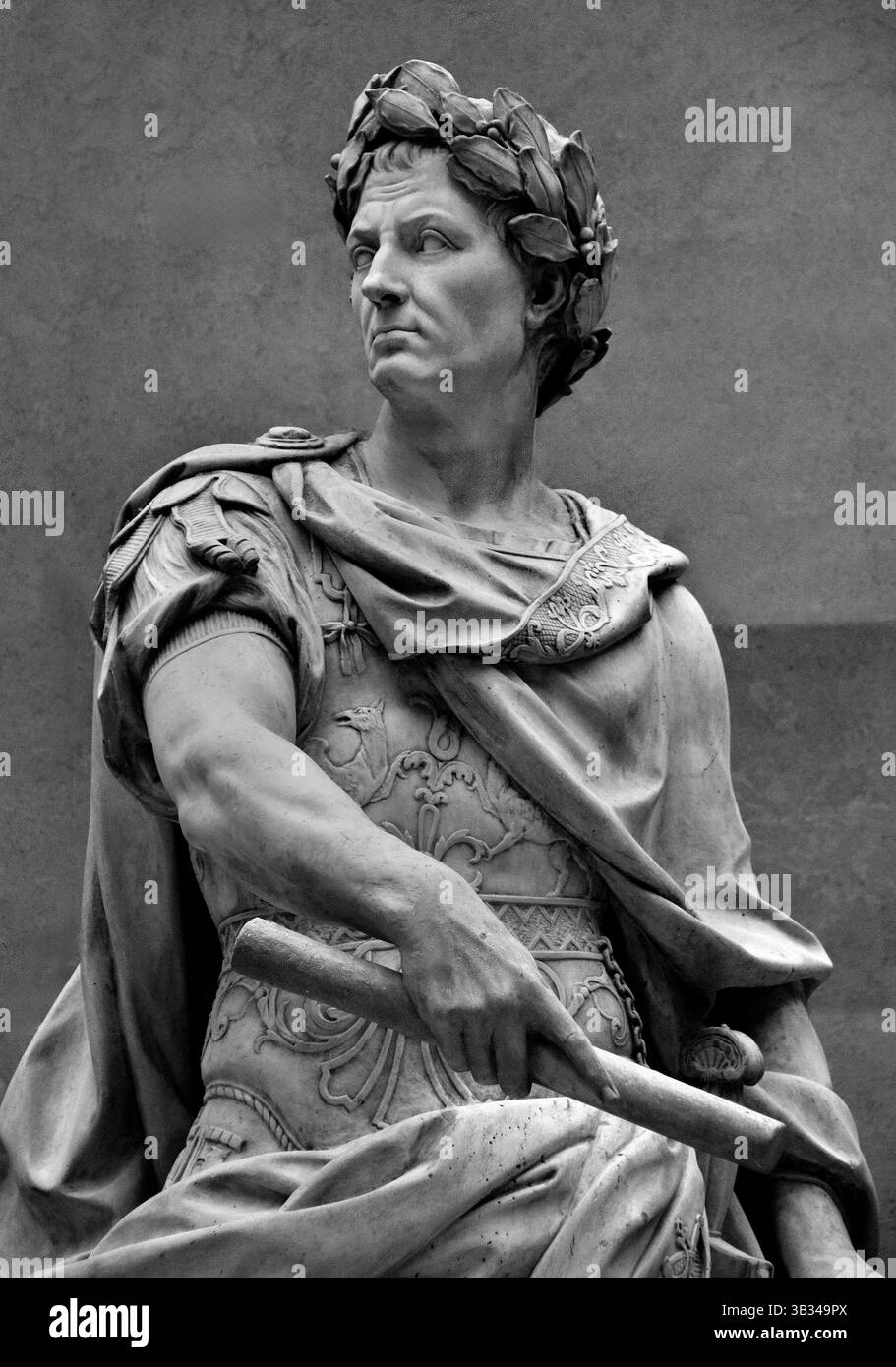 Julius Cäsar – Gaius Julius Cäsar 100–44 v. Chr. römischer Kaiser, von Nicolas Coustou 1658–1733 Louvre Stockfoto