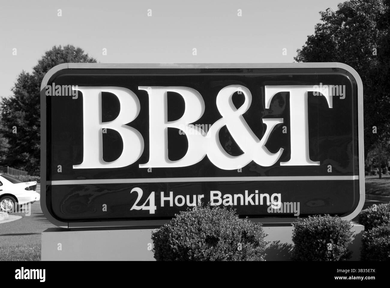 BB&T Bank Sign, USA – Symbol für amerikanische Bank- und Finanzdienstleistungen. Stockfoto