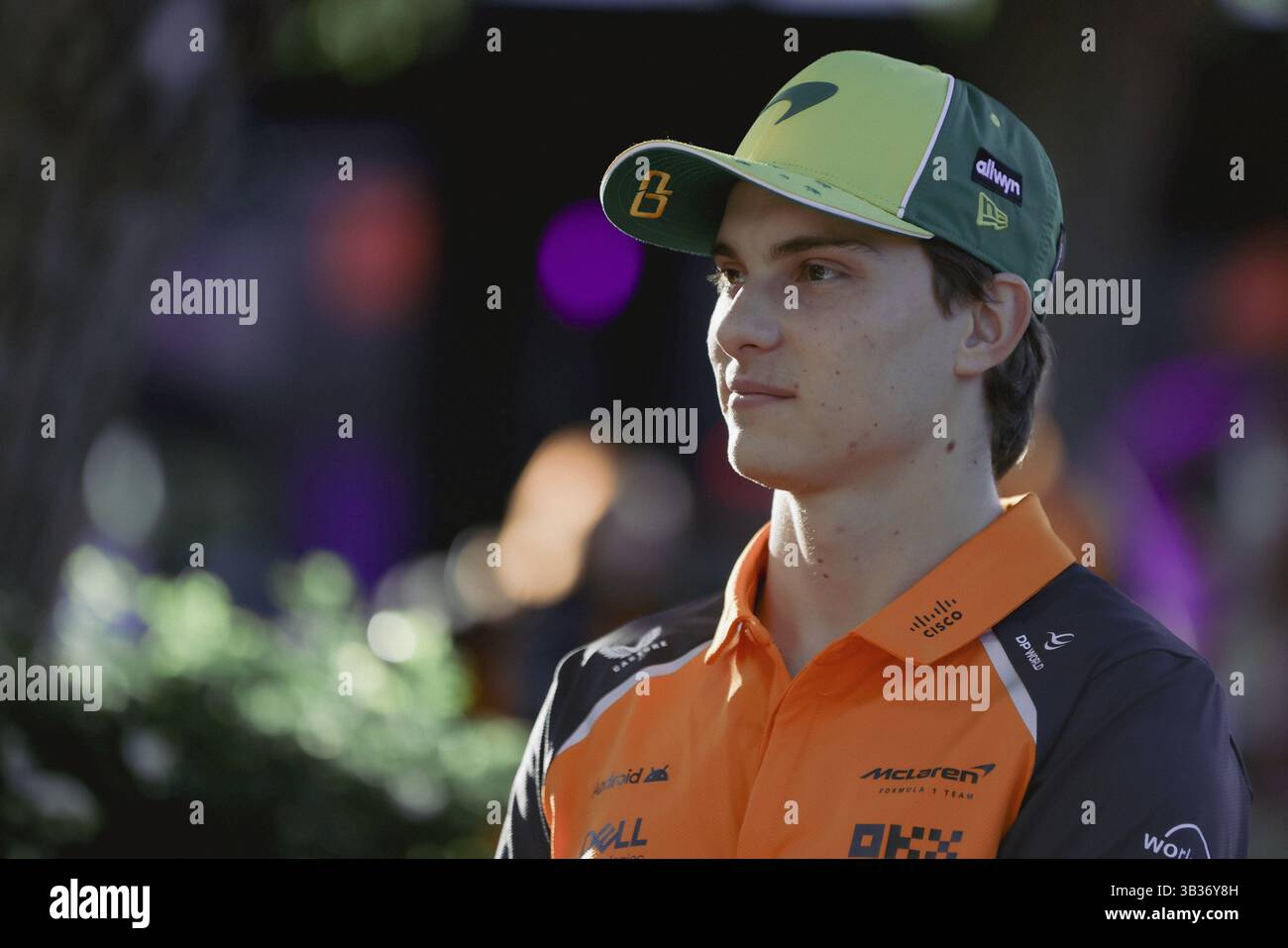 MELBOURNE, AUSTRALIEN - 13. MÄRZ: Oscar Piastri aus Australien und McLaren Formel 1 Team vor dem Großen Preis von Australien 2025 im Albert Park in Melbour Stockfoto