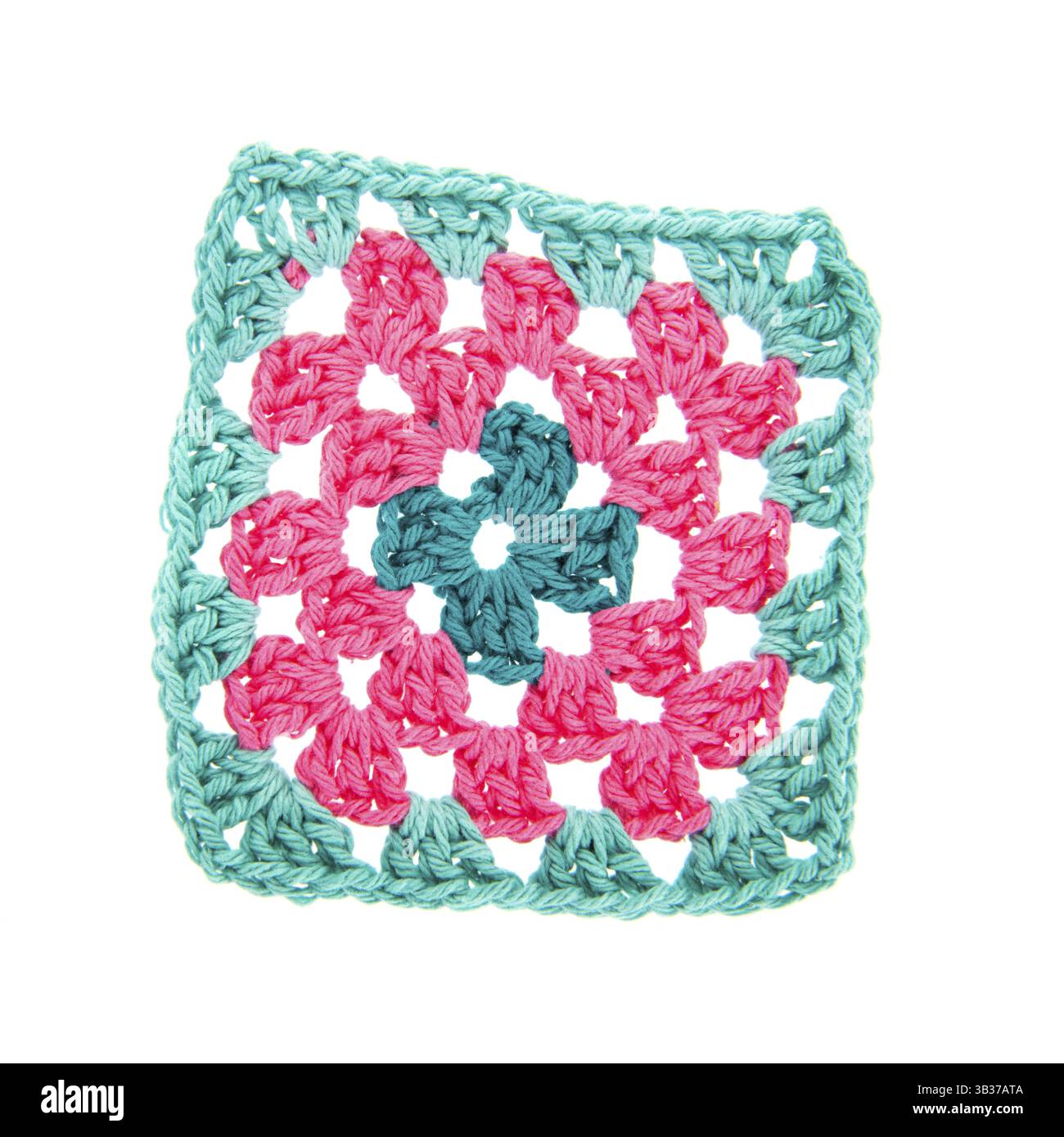 Platz Krocket in vielen Farben auf weißem Hintergrund Stockfoto