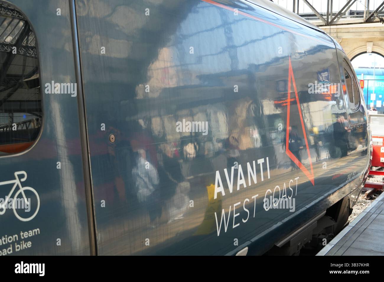 Avanti West Coast Train, Lime Street Station, Liverpool, Merseyside, Großbritannien Stockfoto