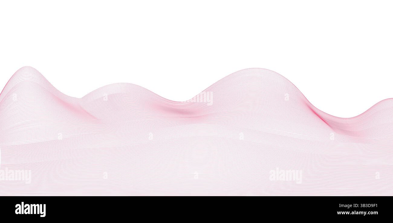 Abstraktes Aquarell Weiche Rosa Wellen – Minimalistische Pastell Hintergrund Illustration Stock Vektor