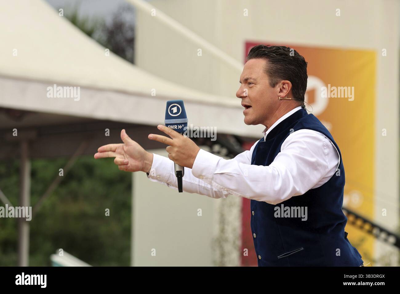 Stefan Mross (Sänger/Moderator/Entertainer) in der ARD-Sendung immer wieder Sonntags, Rust, Deutschland / Deutschland Stockfoto