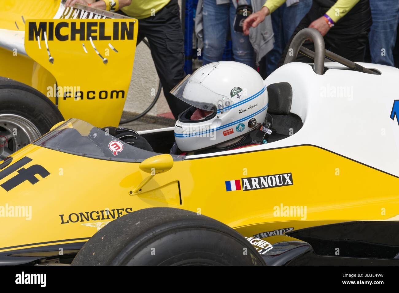 GP de France Historique 2025 auf Circuit Paul Ricard, Castellet, FRANKREICH, 26/04/2025 Florent 'MrCrash' B.. Stockfoto