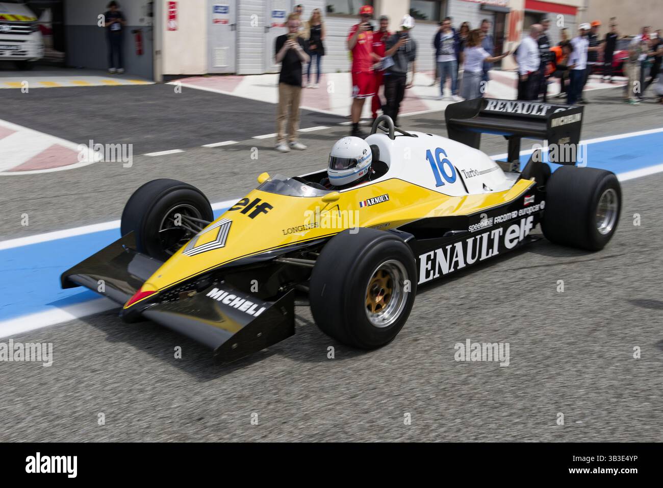 GP de France Historique 2025 auf Circuit Paul Ricard, Castellet, FRANKREICH, 26/04/2025 Florent 'MrCrash' B.. Stockfoto