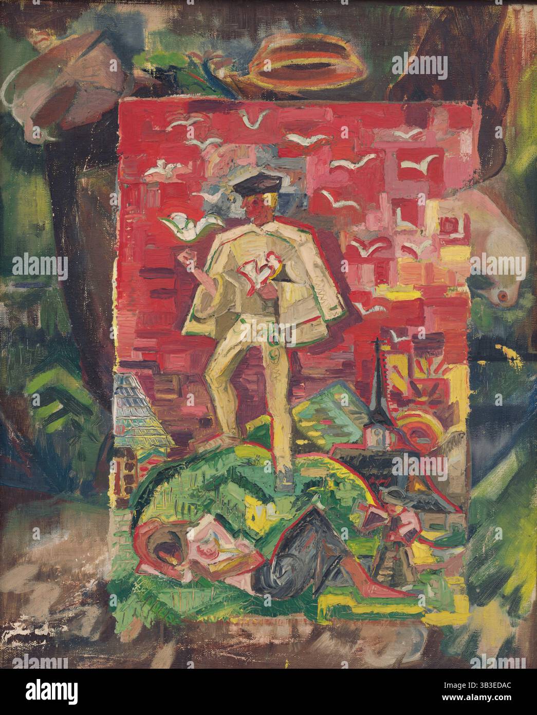 Symbolische Figur eines Mannes im Volkstracht, 1930-1935. Stockfoto