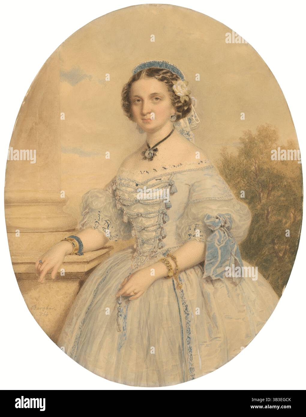 Porträt einer Dame, 1860. Stockfoto