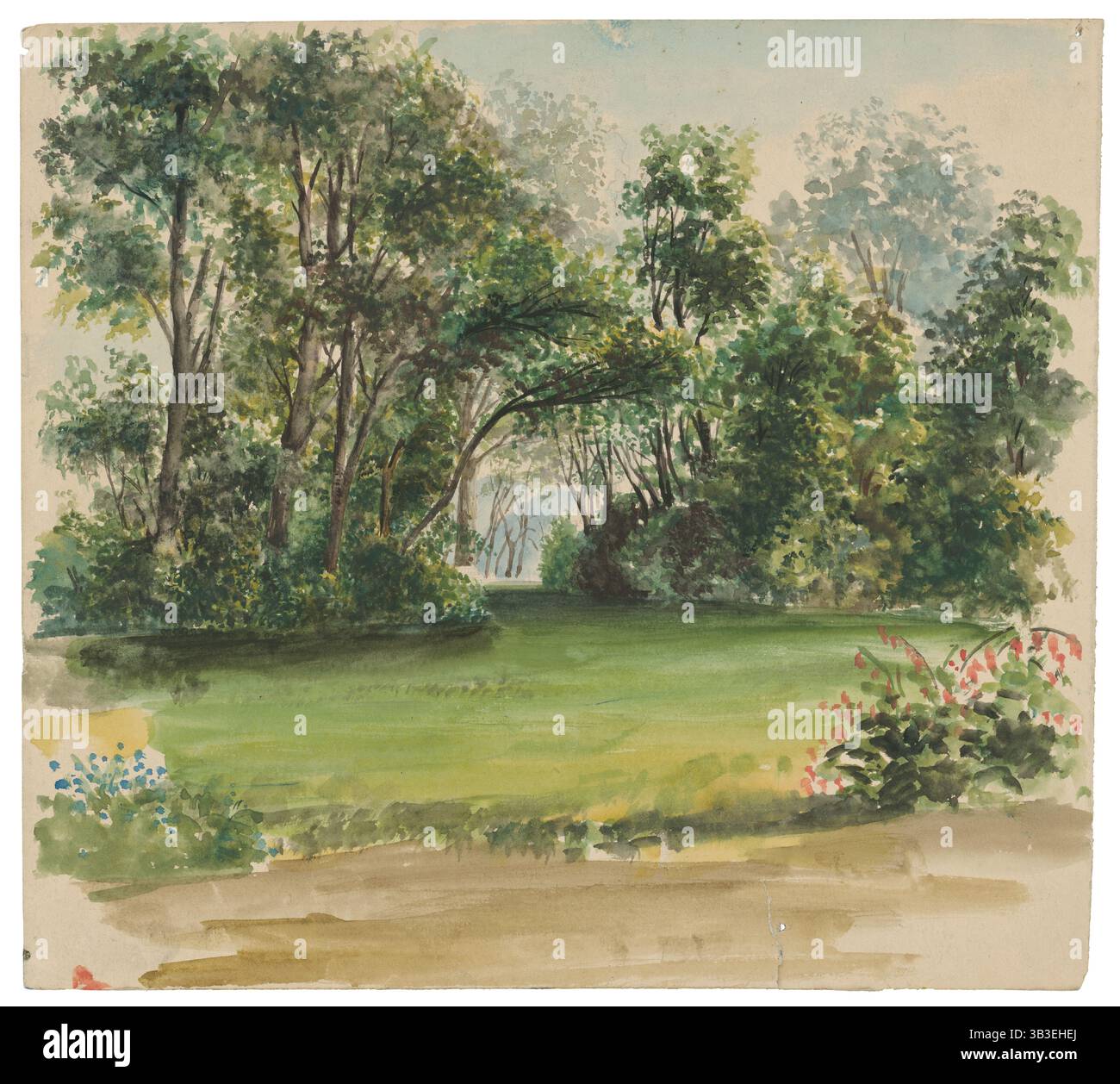Park in Strazky, 1870/1880. Stockfoto