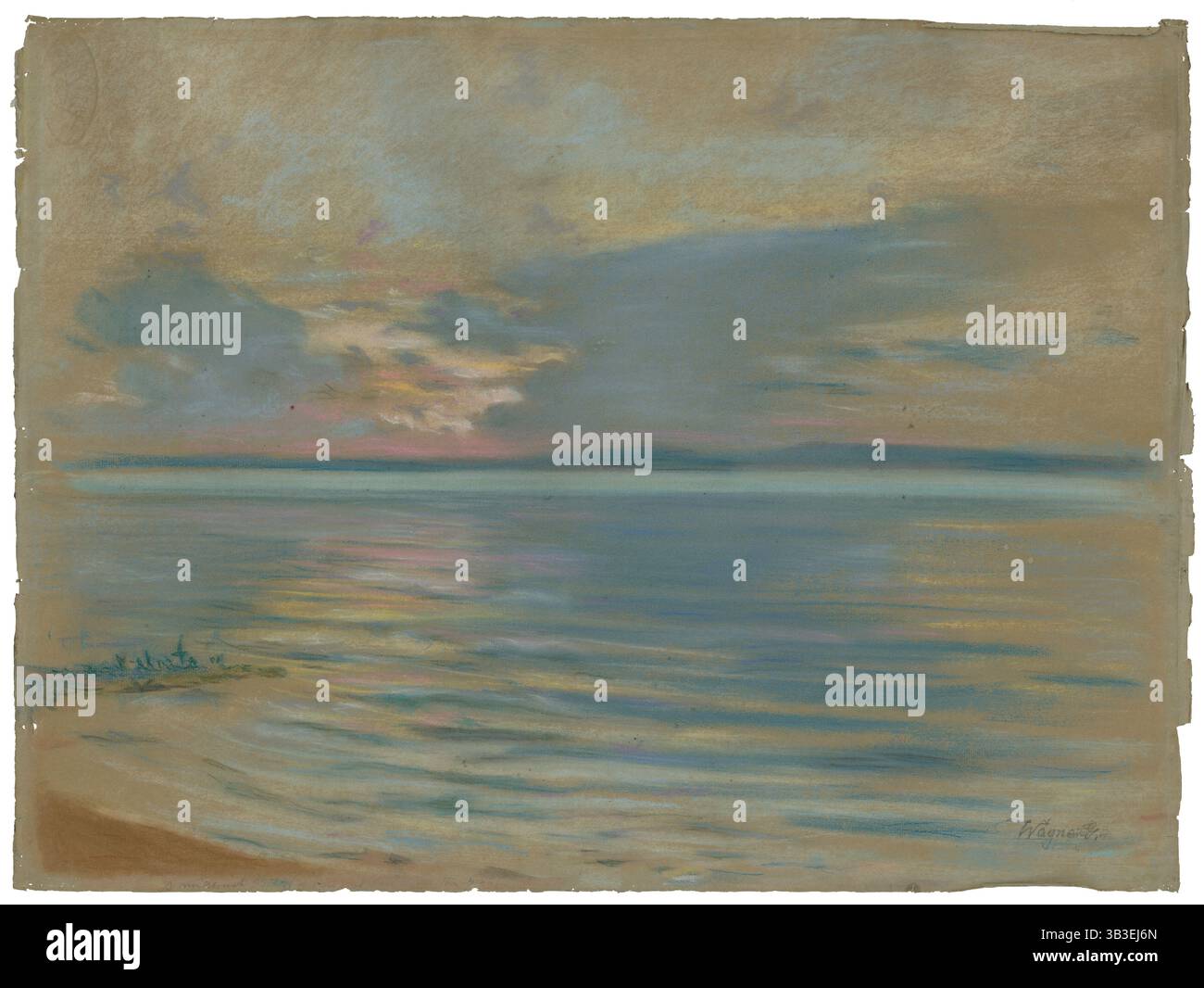 Landschaft in der Nähe des Balaton-Sees, 1920-1935. Stockfoto