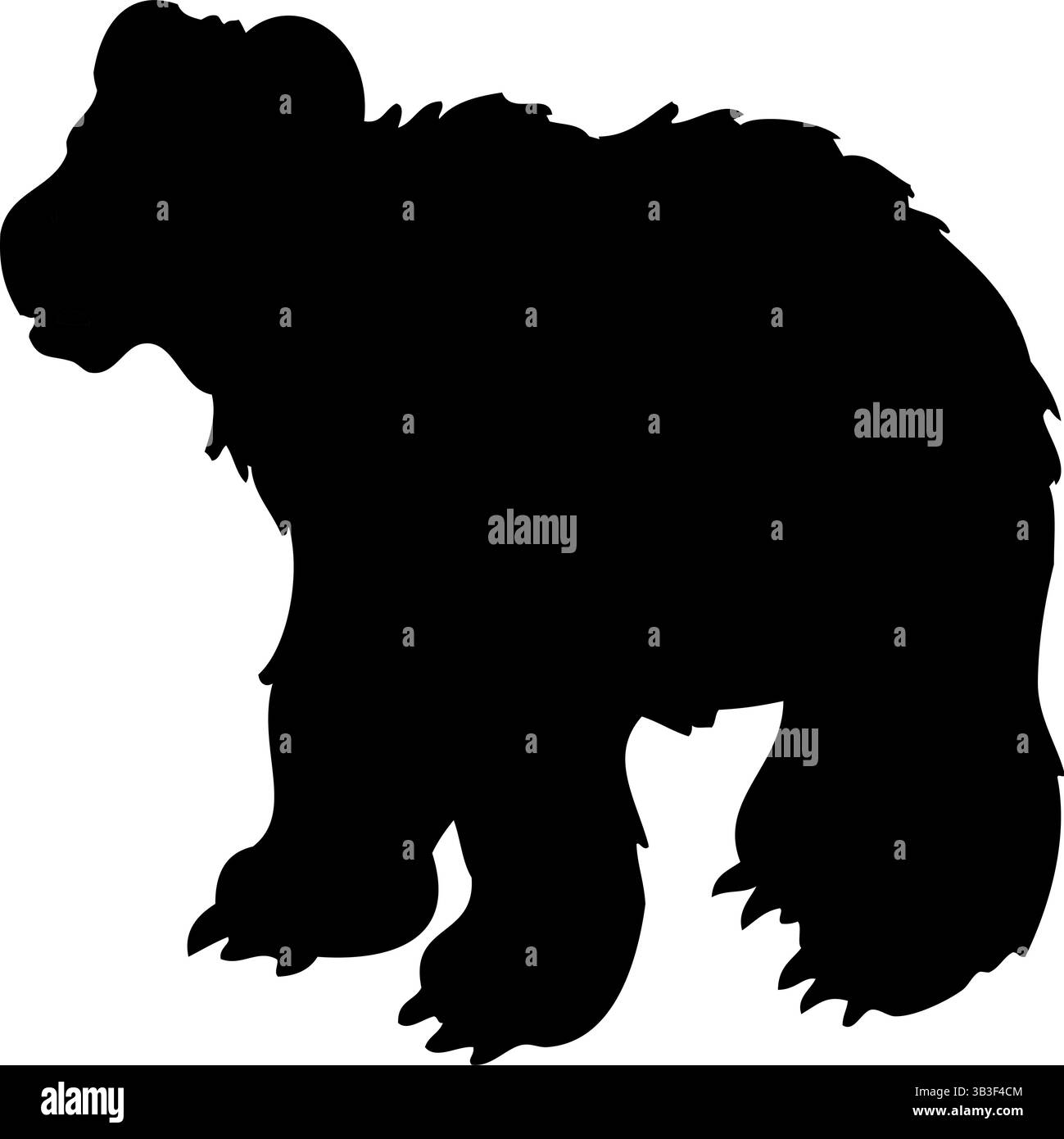 Bär Schwarz Silhouette Vektor Illustration Stock Vektor