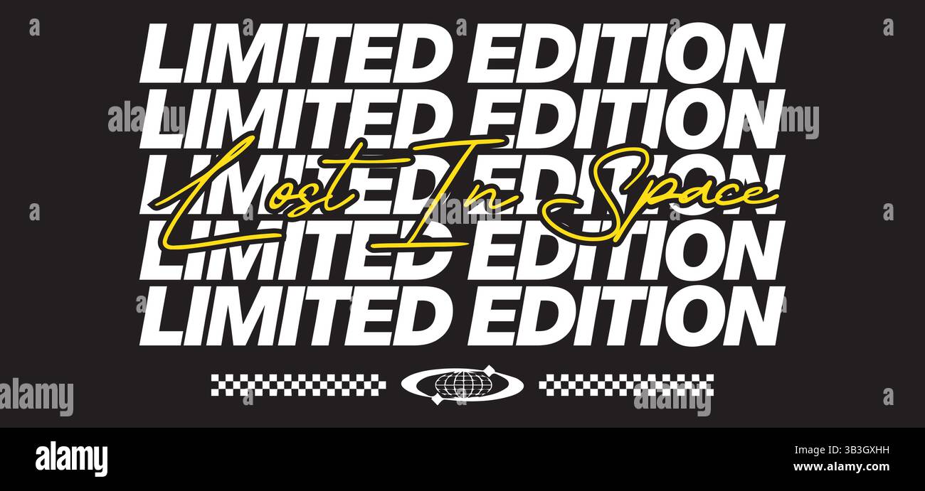 Limited Edition Quote T-Shirt-Design im Bold Brush Font Style – positiver, handschriftlicher Typografie Vektor zur Förderung von Streetwear und Streetwear Stock Vektor