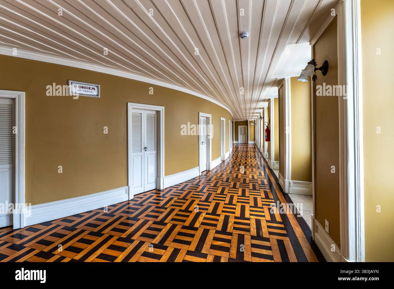 Innenraum des Theatro da Paz, Friedenstheater in Belem, Para, in Brasilien. Wurde nach neoklassizistischen architektonischen Linien erbaut, innerhalb des goldenen Zeitalters Stockfoto