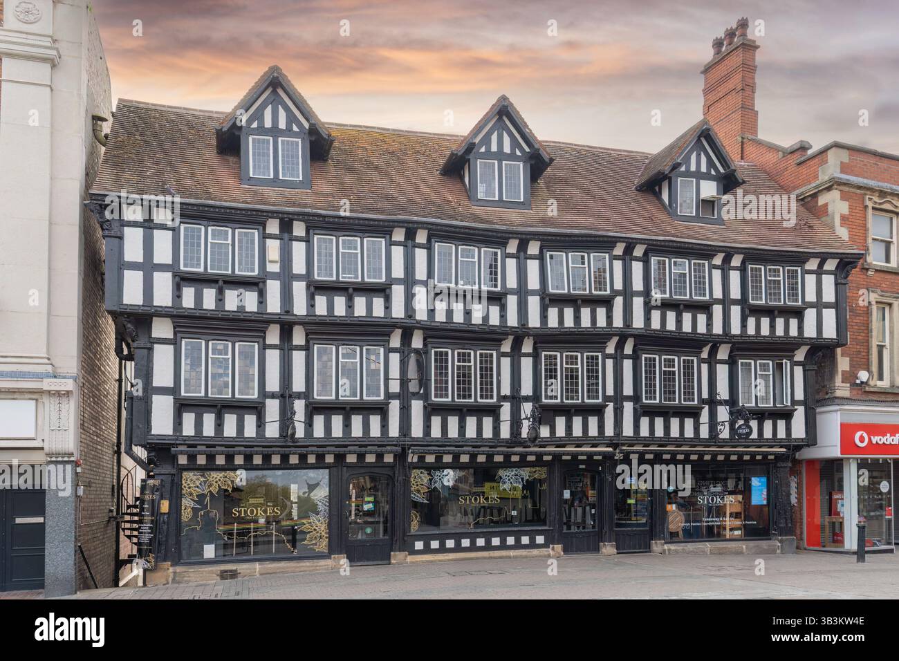 Stokes Coffee House auf der hohen Brücke in Lincoln Stockfoto