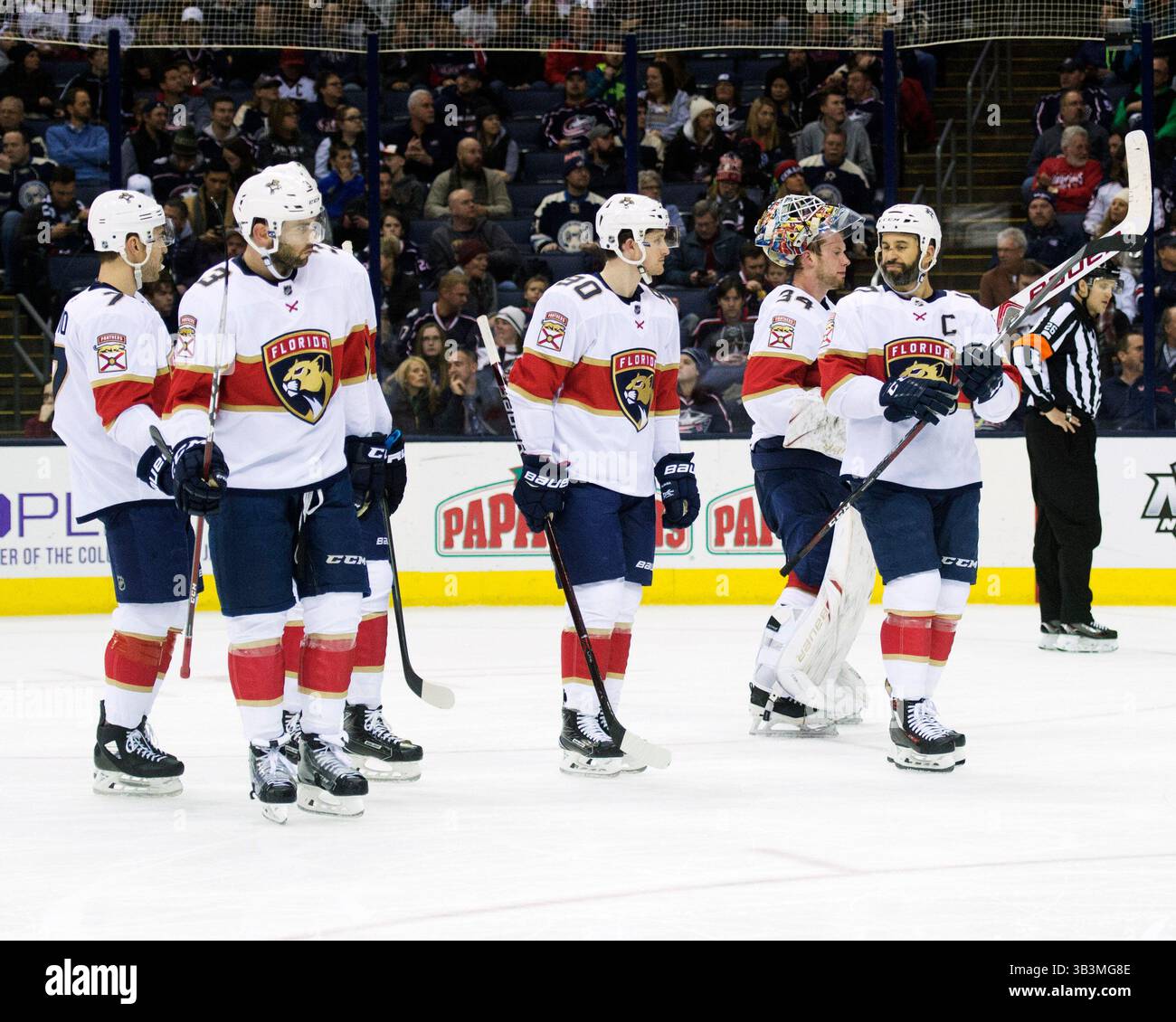 7. Januar 2017: Die Florida Panthers während des Spiels gegen die Columbus Blue Jackets in Columbus, Ohio. Brent Clark/CSM(Bild: &Copy; Brent Clark/CSM via ZUMA Wire) Stockfoto