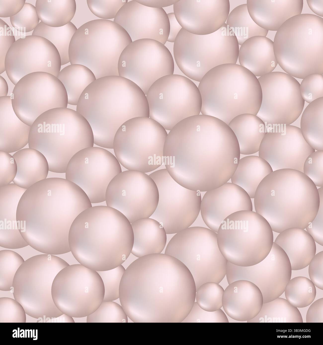 Wunderschöne perlrosa Formen fließen nahtlos in das Muster. Morphing farbenfrohe Klumpen. Abstrakte Blasen im 3D-Hintergrund. Flüssig fließende Farben. Stock Vektor