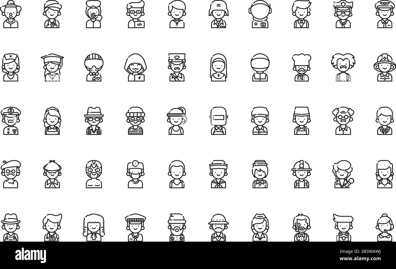 Berufssymbole einfaches Vektorsymbol. Illustration Symbol Design Vorlage für Web Mobile UI Element. Stock Vektor