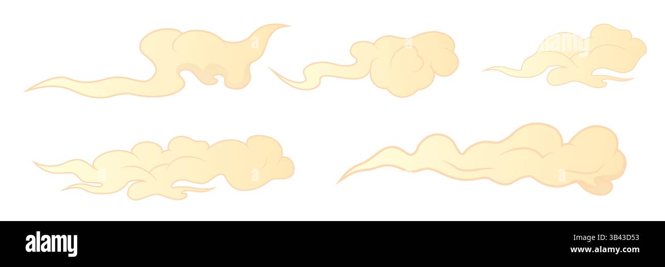 Vektormaterial des chinesischen Wolkenmusters Stock Vektor