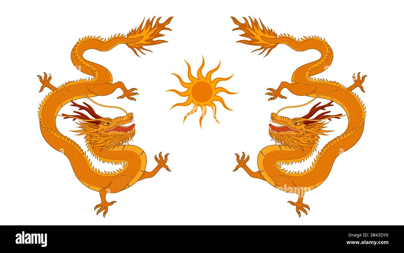 Vektormuster des chinesischen Drachen Stock Vektor