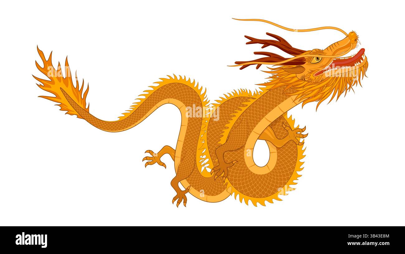 Vektormuster des chinesischen Drachen Stock Vektor