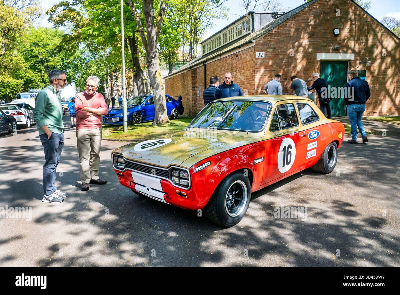 Alan Mann fuhr Ford Escort RS beim Bicester Scramble Classic Car Event 4/25 Stockfoto