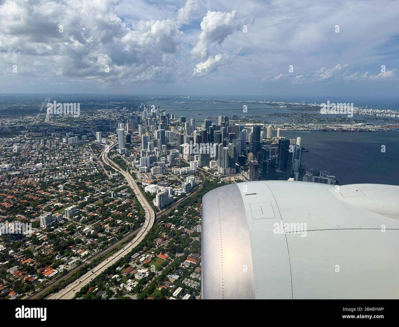 Die Hochhäuser von Brickell, dem Finanzzentrum von Miami an der Biscayne Bay. Miami, Florida. Stockfoto