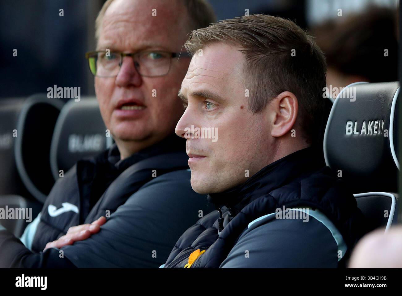 Aktenfoto vom 29.03.2025 von Norwich City Manager Johannes Hoff Thorup. Der ehemalige Norwich-Cheftrainer Johannes Hoff Thorup glaubt, dass ihm nicht genügend Zeit gegeben wurde, um die Dinge auf der Carrow Road umzudrehen – und hätte es anders gemacht, wenn das Ziel der Saison die Play-offs gewesen wäre. Ausgabedatum: Mittwoch, 30. April 2025. Stockfoto
