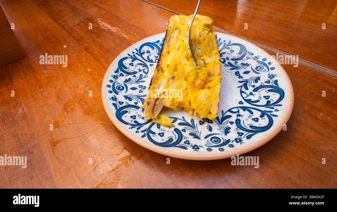 Spanische Tortilla, Spanisches Omelett, Kartoffelomelette, Traditionelles Spanisches Gericht, Spanien, Europa Stockfoto