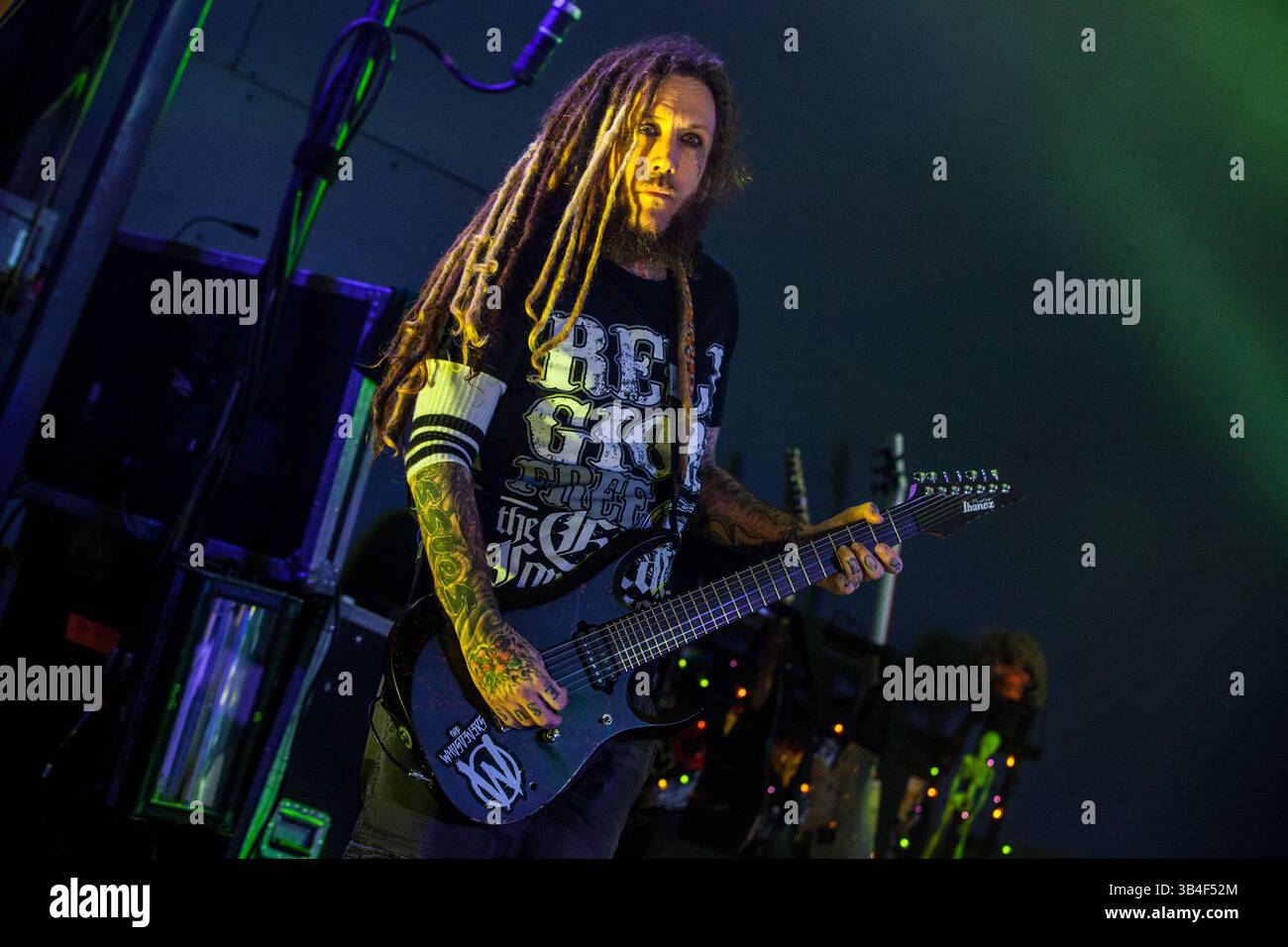 19. Oktober 2015 - Austin, Texas, USA - Korn spielen eine volle Show im Stubbs BBQ in Austin, Texas. Foto von BRIAN ''HEAD''' WELCH. (Bild: © Michael Mullenix via ZUMA Wire) Stockfoto