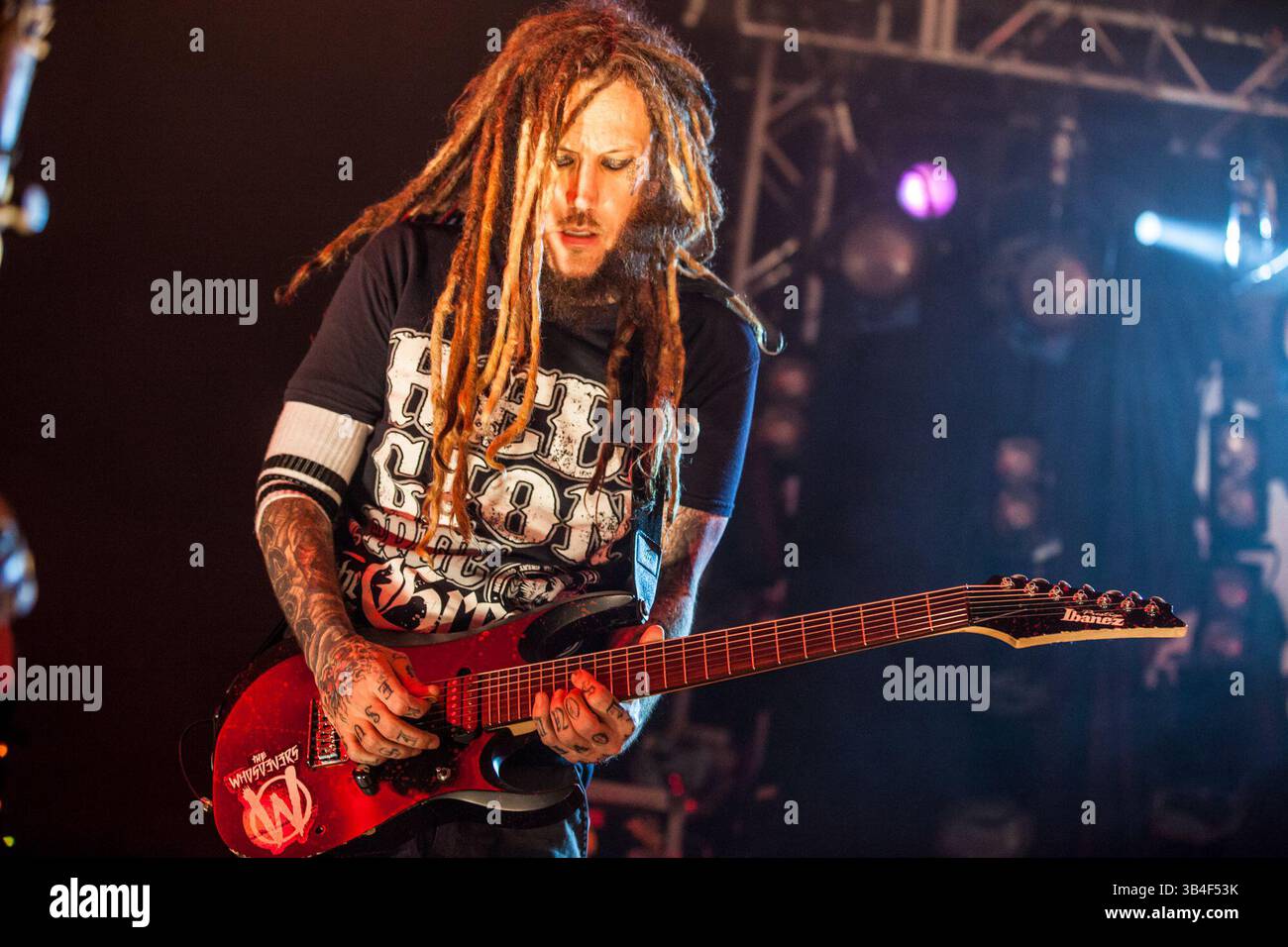 19. Oktober 2015 - Austin, Texas, USA - Korn spielen eine volle Show im Stubbs BBQ in Austin, Texas. Foto von BRIAN ''HEAD''' WELCH. (Bild: © Michael Mullenix via ZUMA Wire) Stockfoto