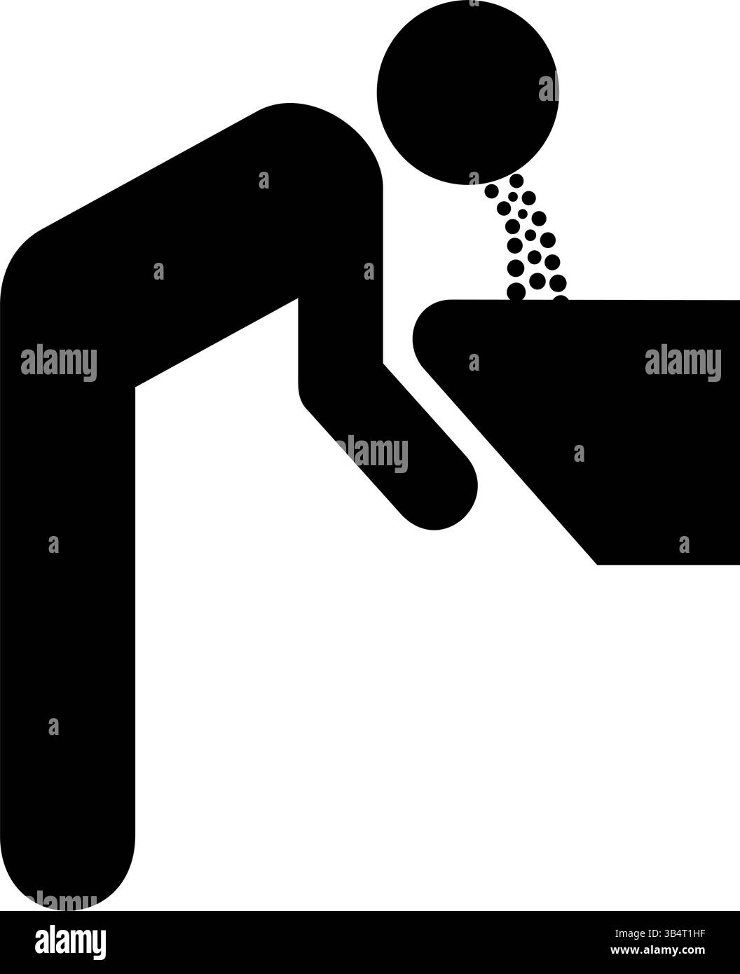 Trinkwasserbrunnen-Symbol Schwarze Silhouette Vektor-Illustration Stock Vektor Trinkwasserbrunnen-Symbol Schwarze Silhouette Vektor-Illustration Stock Vektor