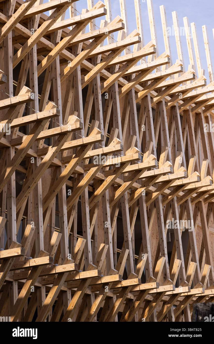 Anatomy of a Dhow, Bahrain Pavilion Osaka Expo 2025 entworfen von Lina Ghotmeh Architecture Stockfoto