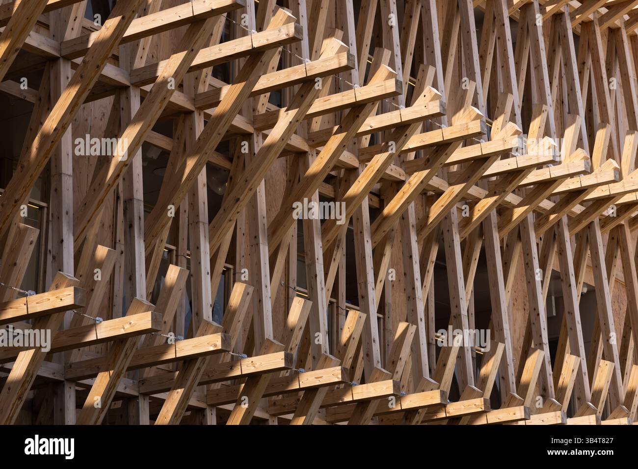 Anatomy of a Dhow, Bahrain Pavilion Osaka Expo 2025 entworfen von Lina Ghotmeh Architecture Stockfoto