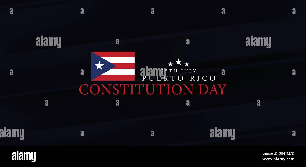 Zu Ehren des Vermächtnisses von Puerto Rico die Bedeutung des Tag der Verfassung Stock Vektor