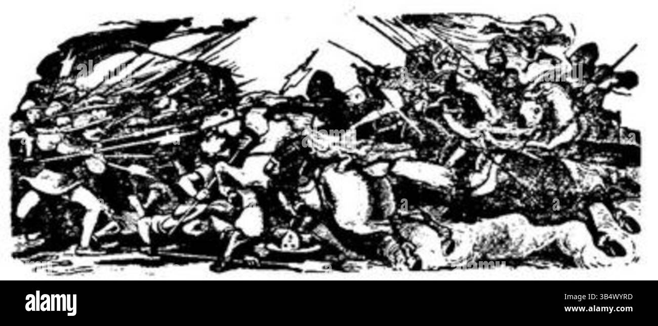 Eine weitere Illustration aus *Fliegende Blätter* (1846), die den humorvollen und satirischen Charakter der Publikation veranschaulicht und Kommentare zu gesellschaftlichen Trends und Ereignissen im 19. Jahrhundert bietet. Stockfoto