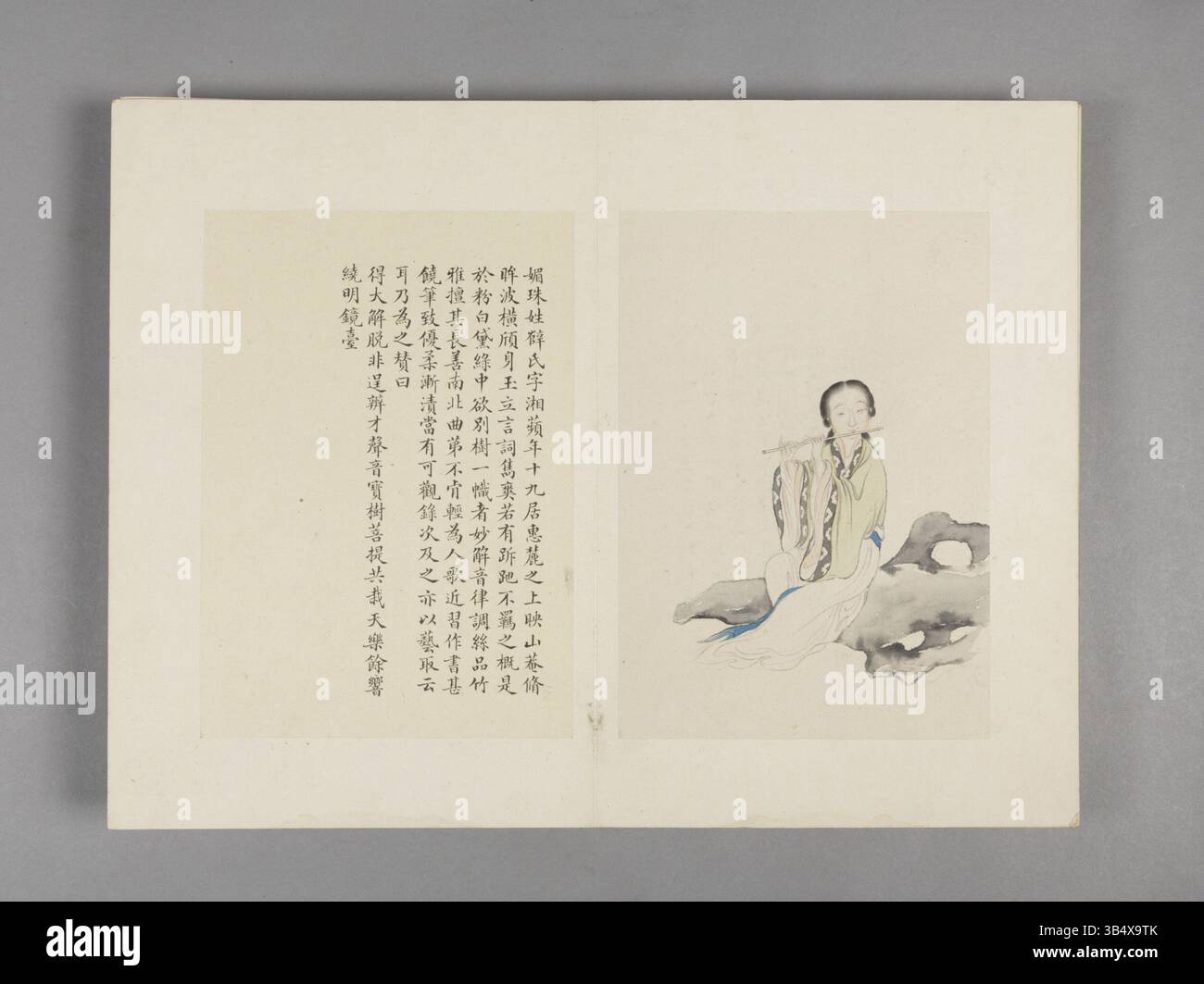 Dieses chinesische Gemälde von Wang Su (1794–1877), das im Palastmuseum gefunden wurde, veranschaulicht seinen Ansatz, traditionelle und moderne Techniken bei der Aufnahme von Natur und menschlichen Objekten zu vermischen. Stockfoto