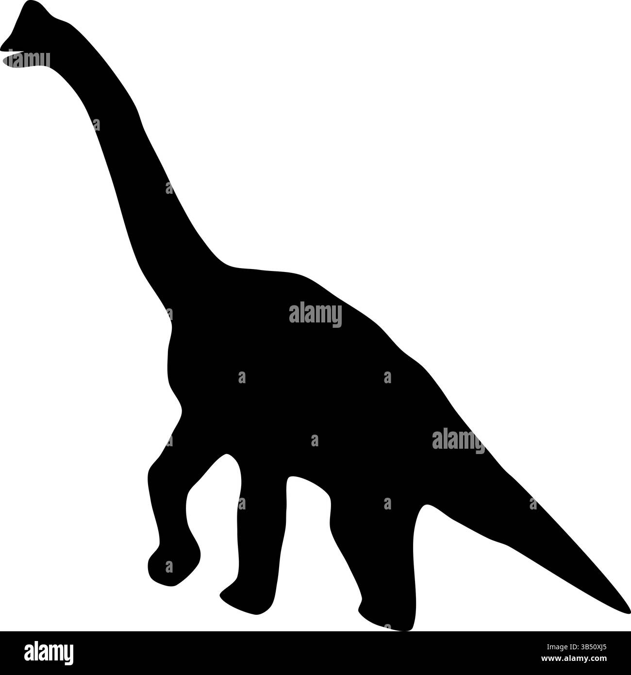 Dinosaurier Schwarz Silhouette Vektor Illustration Stock Vektor
