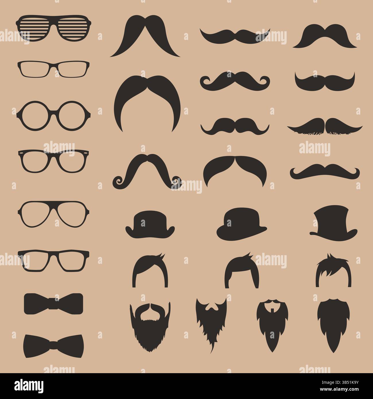 Hipster-Stil-Symbol-Set-Vektor Stock Vektor