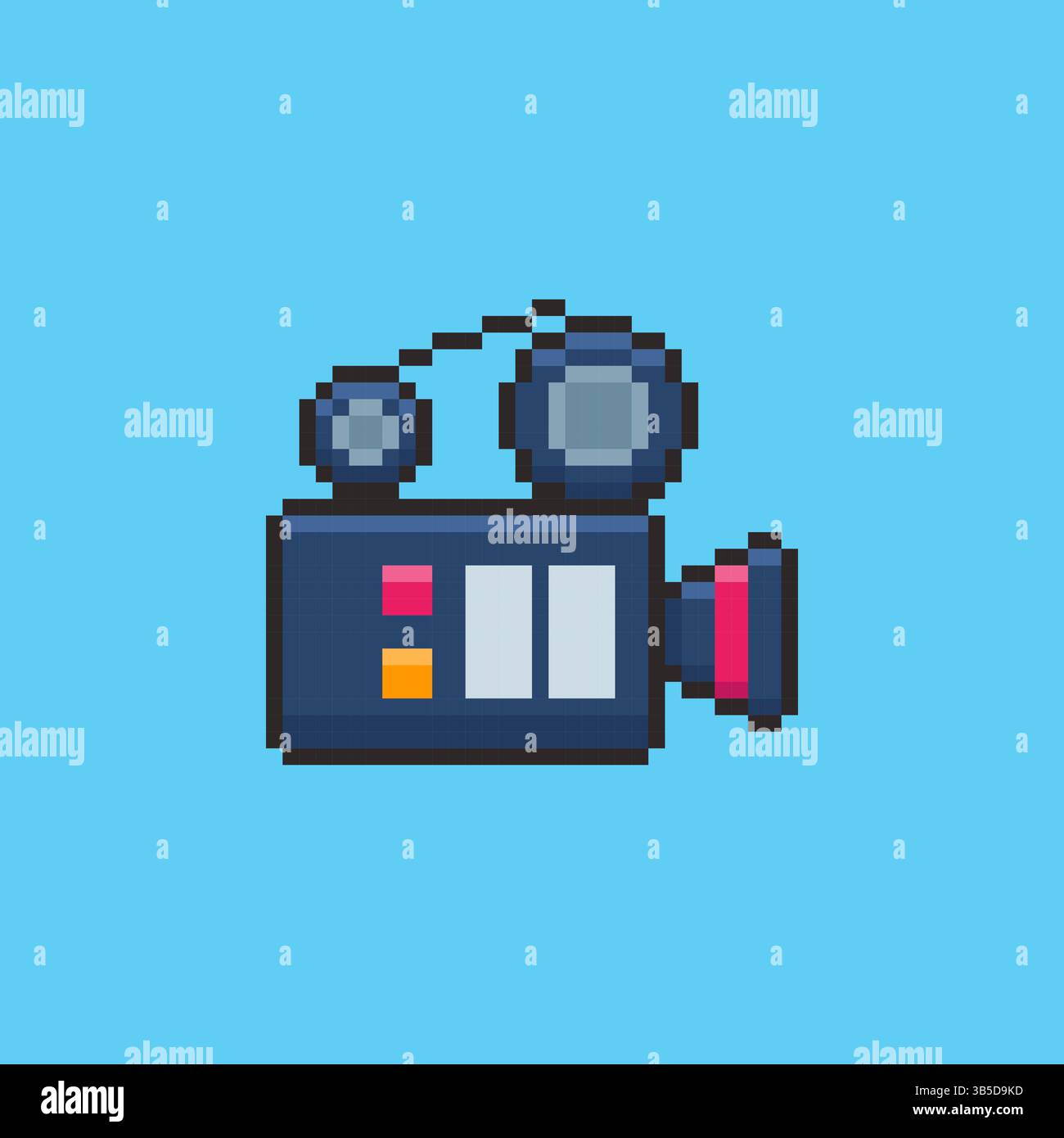 Pixel Art Film Kamera Spiel Asset Design Stock Vektor Pixel Art Film Kamera Spiel Asset Design Stock Vektor