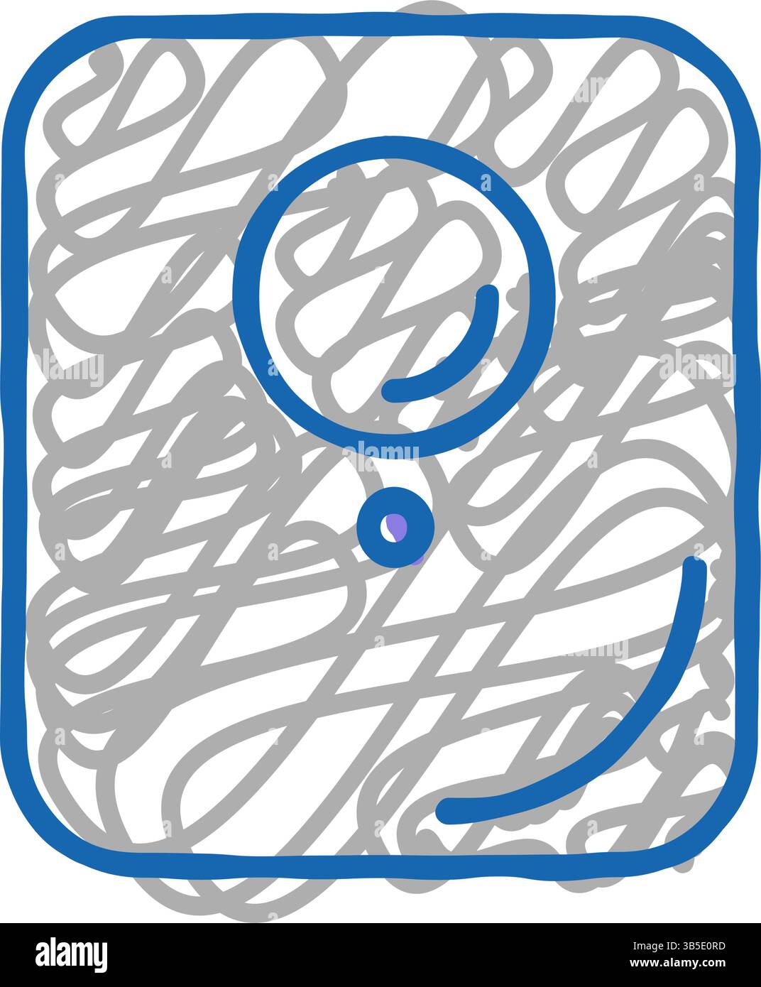 Magnetisches Etikett mit rfid-Symbol-Kritzelillustration Stock Vektor