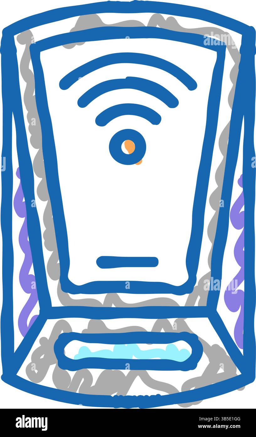 Abbildung des Symbols für das Scannen von rfid-Geräten Stock Vektor